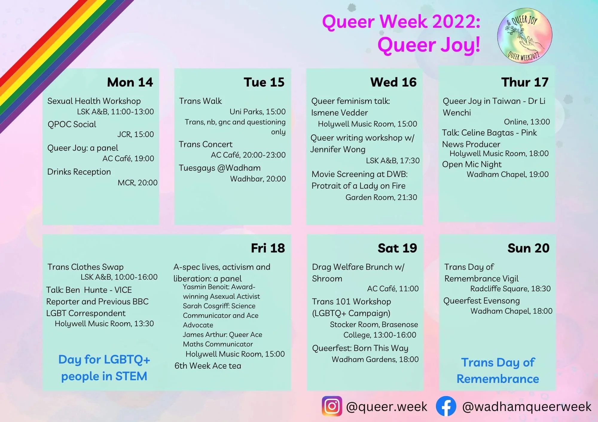 Queer Week 2022 Queer Joy